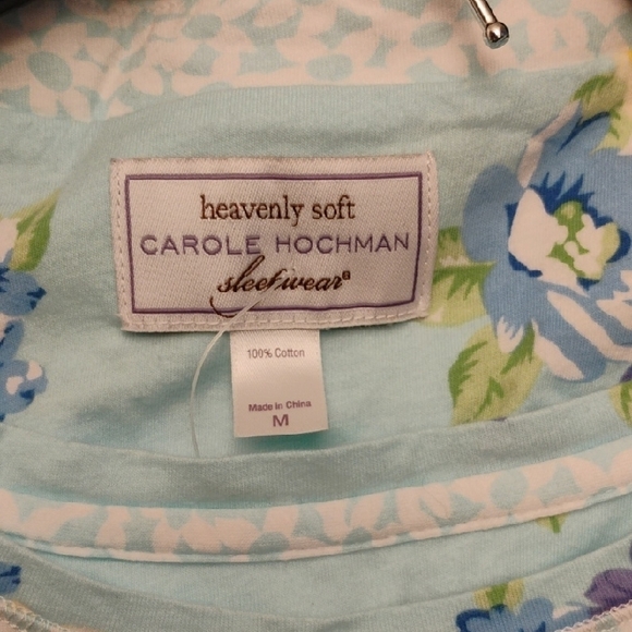 Midnight by Carole Hochman Floral Pajama Set - Light Blue - Picture 3 of 7